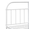 vidaXL Bedframe met hoofd- en voeteneinde metaal wit 140x190 cm