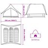 vidaXL Tenten met dak Grijs en oranje 256 x 266 x 185 cm Polyester