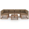 vidaXL 7-delige Loungeset pallet met kussens ge&iuml;mpregneerd grenenhout
