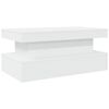 vidaXL Salontafel met LED-verlichting 90x50x40 cm wit