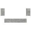 vidaXL Tv-meubelset Wandgemonteerd 5 pcs Beton Grijs Bewerkt hout