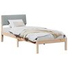 vidaXL Bedframe Bruin en lichtgrijs 80 x 200 cm Massief grenenhout