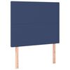 vidaXL Hoofdbord LED 80x5x118/128 cm stof blauw