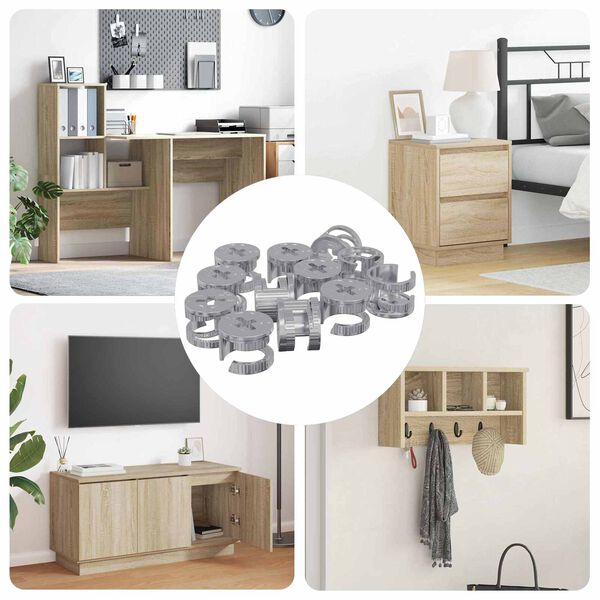 vidaXL Cam Lock Moeren 4000 pcs Zilver Metaal