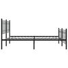 vidaXL Bedframe met hoofd- en voeteneinde metaal zwart 183x213 cm