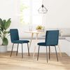 vidaXL Eetkamerstoelen 2 st fluweel blauw