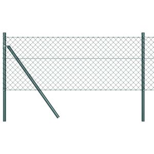 vidaXL gaashek met grondbevestiging 10 x 0,4 m PVC-Coated Staal Groen
