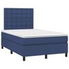 vidaXL Boxspring met matras stof blauw 120x200 cm