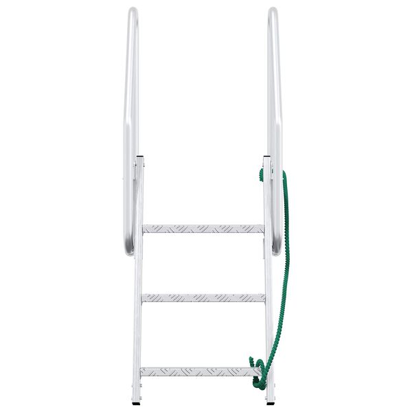vidaXL 3-Traps Steigerladder Zilver 58 x 77 x 144 cm Aluminium