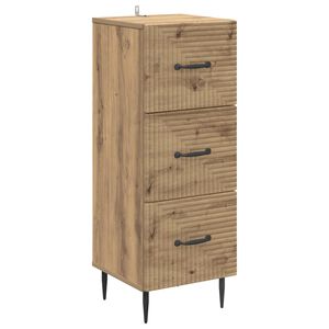vidaXL Ladenkast Artisanaal eiken 33 x 34,5 x 89,5 cm Bewerkt hout