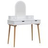 vidaXL Toilettafel Set FAUSKE 4 st Wit 100 x 50 x 143 cm