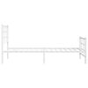 vidaXL Bedframe met hoofd- en voeteneinde metaal wit 75x190 cm