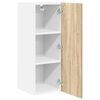 vidaXL Hangkast Sonoma Eik en Wit 30 x 31 x 80 cm Bewerkt hout