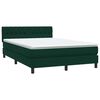 vidaXL Boxspring met matras en LED fluweel donkergroen 160x210 cm