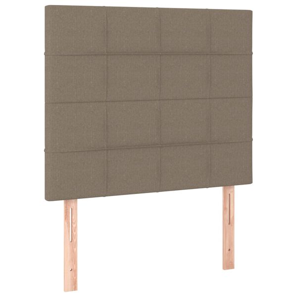 vidaXL Hoofdbord taupe 90x5x118/128 cm Stof