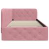 vidaXL Hoekbedframe met hoofdeinde Roze 90 x 200 cm Fluweel