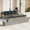 vidaXL Tuin Sofa Set met kussen 7 pcs Lichtgrijs poly rattan