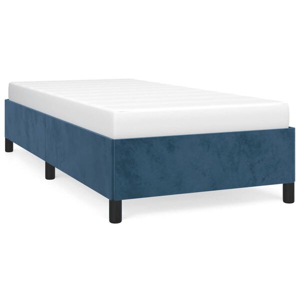 vidaXL Bedframe zonder matras 90x190 cm fluweel donkerblauw
