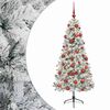 vidaXL Kunstkerstboom met kerstbal 120 cm 150 LED's Warmwit