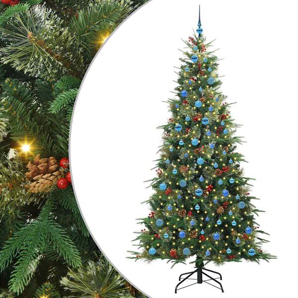 vidaXL Kunstmatige Inklapbare Kerstboom Groen 240 cm PE en PVC