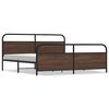 vidaXL Bedframe zonder matras metaal bruin eikenkleur 183x213 cm