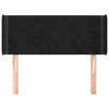 vidaXL Hoofdbord met randen 103x16x78/88 cm fluweel zwart