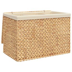 vidaXL Wasmand met 3 vakken 75x42,5x52 cm waterhyacint