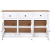vidaXL Dressoir Panama Range 135x40x80 cm massief grenenhout wit