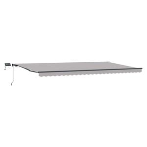 vidaXL Uitschuifbare luifel Lichtgrijs 600 &times; 300 cm Stof en Aluminium
