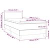 vidaXL Boxspring met matras en LED kunstleer wit 100x200 cm