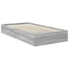 vidaXL Opslag bed met lade Grijs Sonoma 100 x 200 cm Bewerkt hout