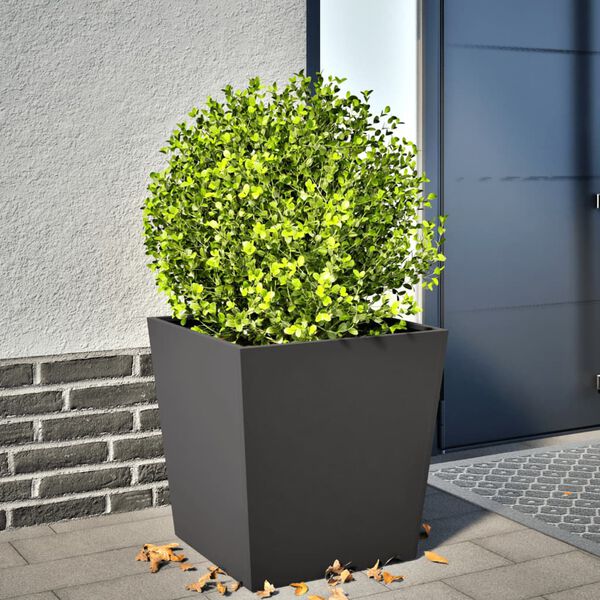 vidaXL Plantenbak 50x50x50 cm staal zwart
