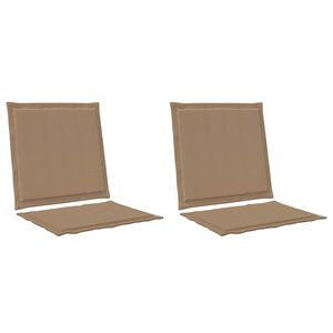 vidaXL Zit- en Rugkussens Polyester Taupe 47 x 45 x 2 cm