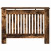 vidaXL Radiatorafdekking Gerookt eiken 112 x 19 x 81,5 cm Bewerkt hout