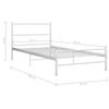 vidaXL Bedframe metaal wit 90x200 cm