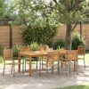 vidaXL Tuin Eetset 7 pcs Grijs Poly riet