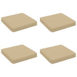 vidaXL 4-Piece Zitkussens VUGHT 4 pcs 100% Polyester Beige