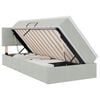 vidaXL LED Opslagbed met Matras Lichtgrijs 100 x 200 cm Fluweel
