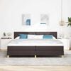 vidaXL Boxspringbed met matras Donkerbruin 200 x 200 cm Stof