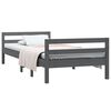 vidaXL Bedframe massief grenenhout grijs 90x200 cm