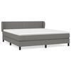 vidaXL Boxspring met matras stof donkergrijs 160x200 cm