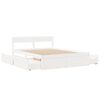 vidaXL Bedframe zonder matras massief grenenhout wit 140x200 cm