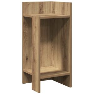 vidaXL Bijzettafeltje met plank 25,5x27x60 cm artisanaal eikenkleur