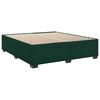 vidaXL Bedframe zonder matras 200x200 cm fluweel donkergroen