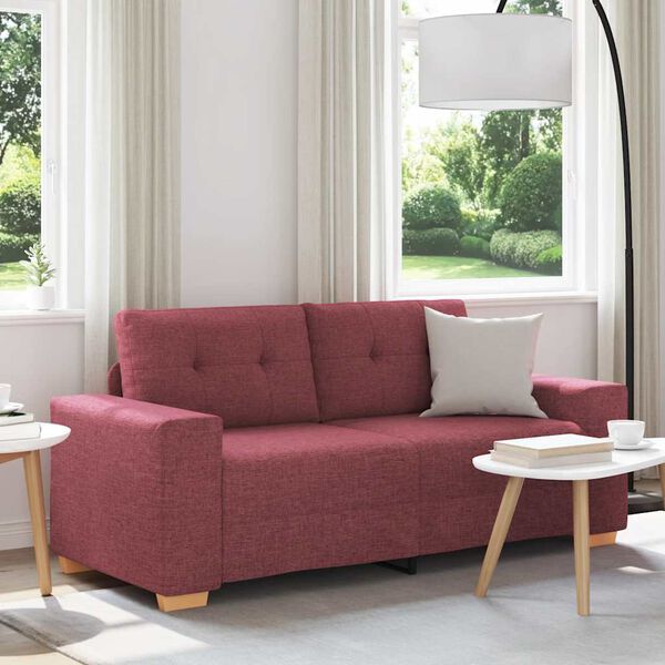vidaXL Loveseat Bank Wijnrood 140 cm Stof
