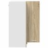 vidaXL Hangkast Sonoma Eik en Wit 57 x 57 x 80 cm Bewerkt hout