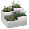 vidaXL Tuin Bloempot Zilver 80 x 80 x 60 cm Roestvrij staal