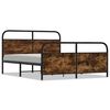 vidaXL Bedframe zonder matras metaal gerookt eikenkleurig 200x200 cm