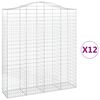 vidaXL Schanskorven 12 st gewelfd 200x50x220/240 cm ijzer