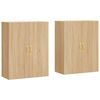 vidaXL Hangkasten 2 st 69,5x34x90 cm sonoma eikenkleurig